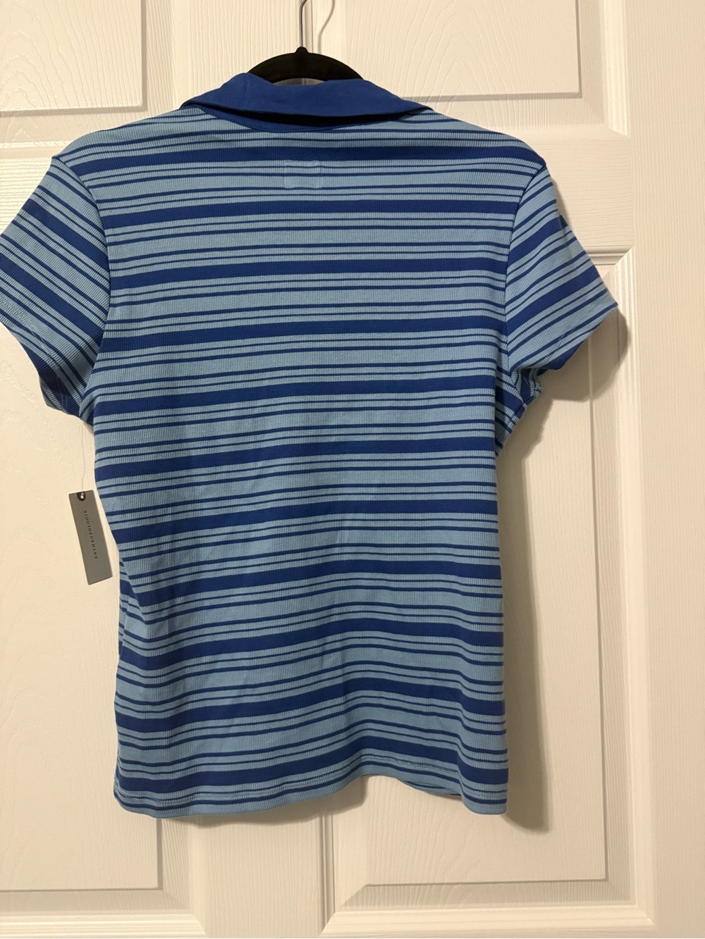 Anthropologie Maeve Short Sleeve Collared Henley Top- M - Picture 7 of 7